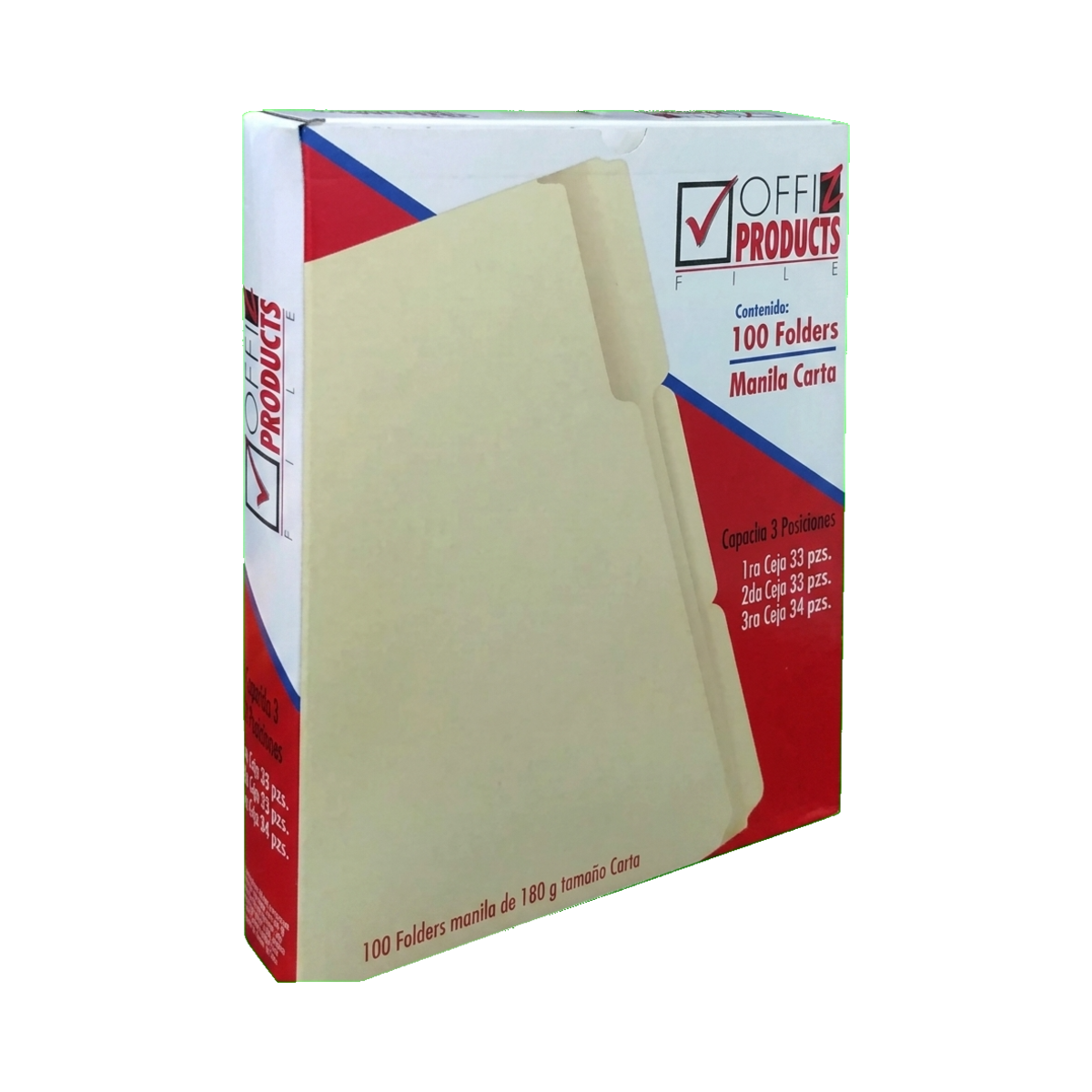 FOLDER MANILA OFFIZ T/CARTA C/100