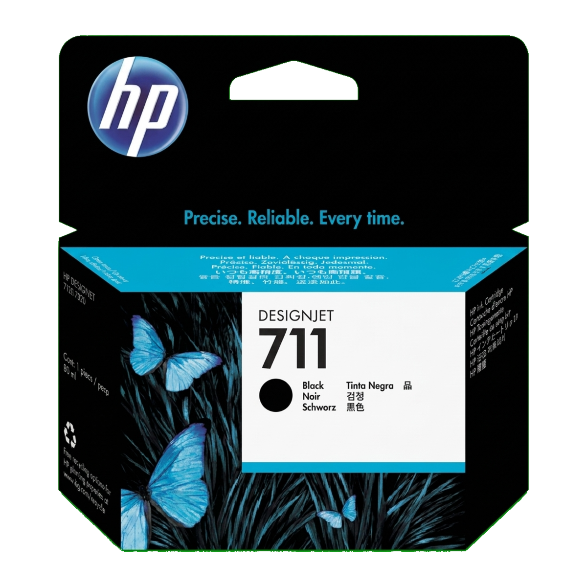 TINTA HP 711 BLK 80 ML