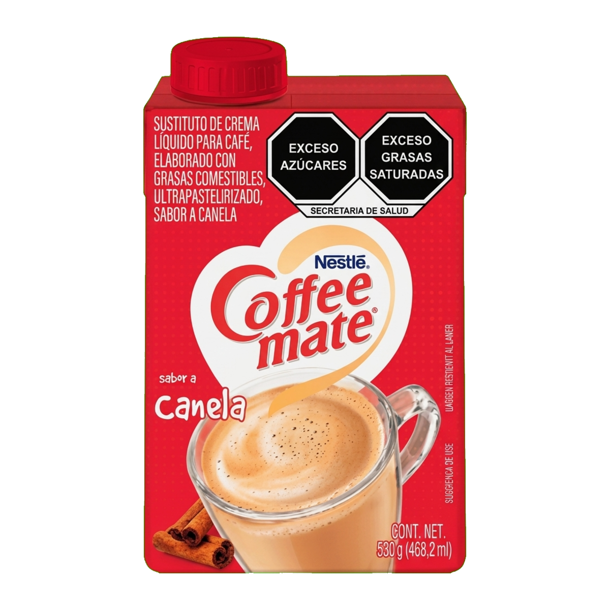 CREMA LIQUIDA P/CAFE COFFEMATE CANELA 530 GRS